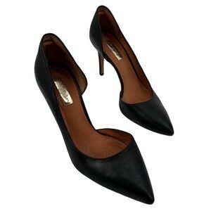 Halogen Black Pointed Toe D’Orsay Heels Size 7 Narrow Women's